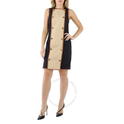 burberry wool dress with leather braid trim|Burberry Stretch Wool Sleeveless Dress With Leather .